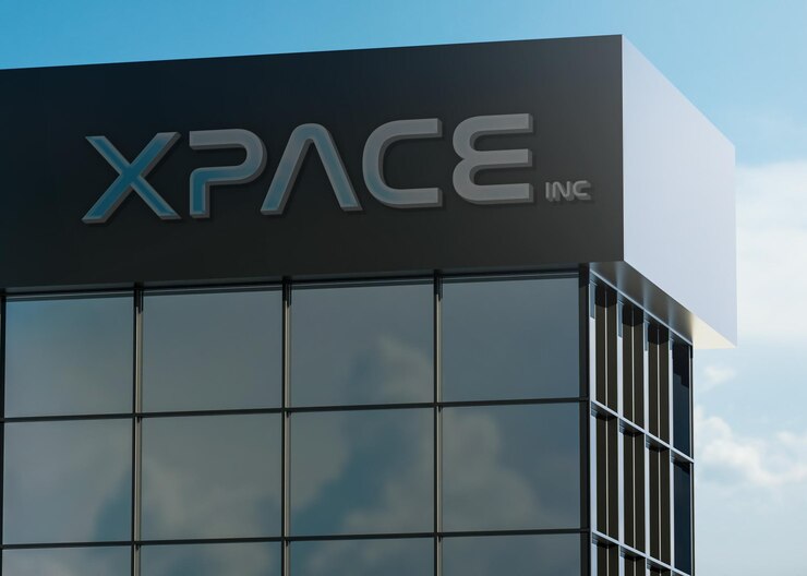 3D-logo mockup moderne gevel chroom bord op een gebouw