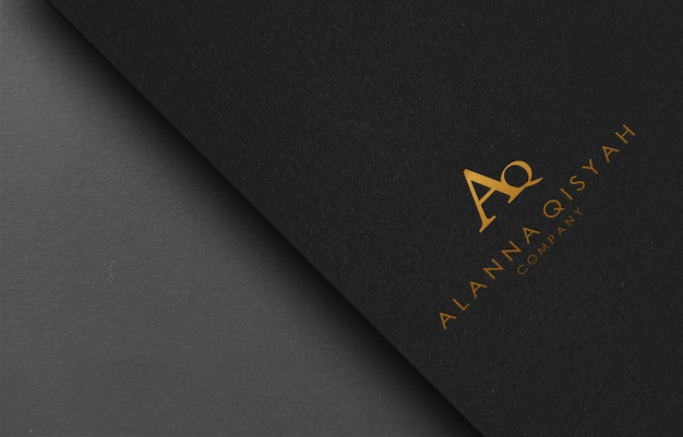 Mockup logo 3d su carta