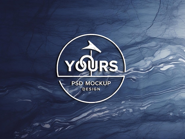 PSD 3d logo mockup premium logo mockup