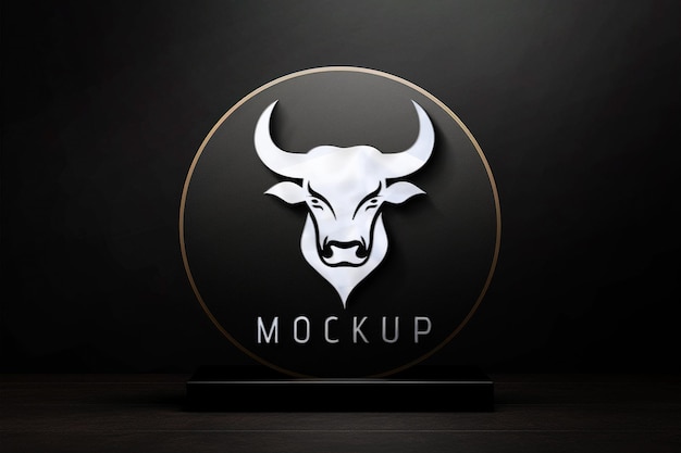 3d logo mockup psd template