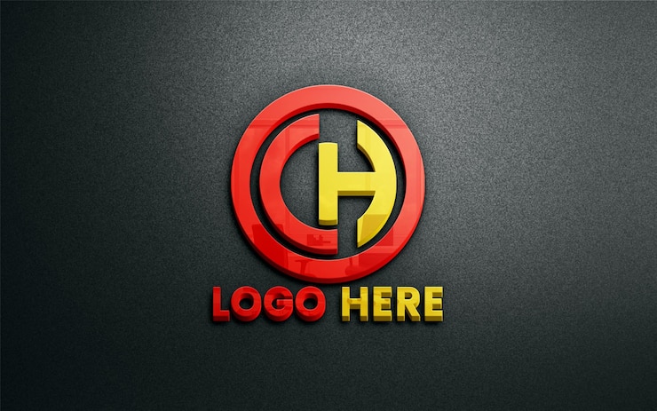 3d logo mockup