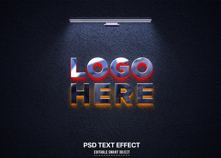 PSD 3d-мокет логотипа