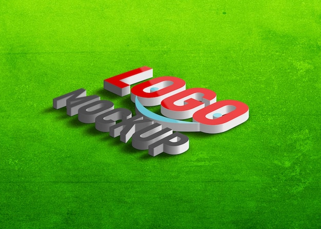 PSD 3d logo mockup