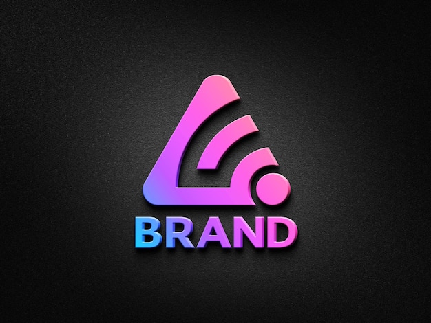 PSD 3d logo mockup