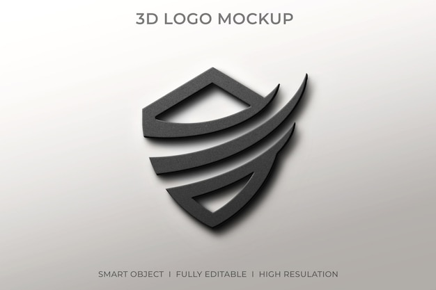 PSD 3d logo mockup