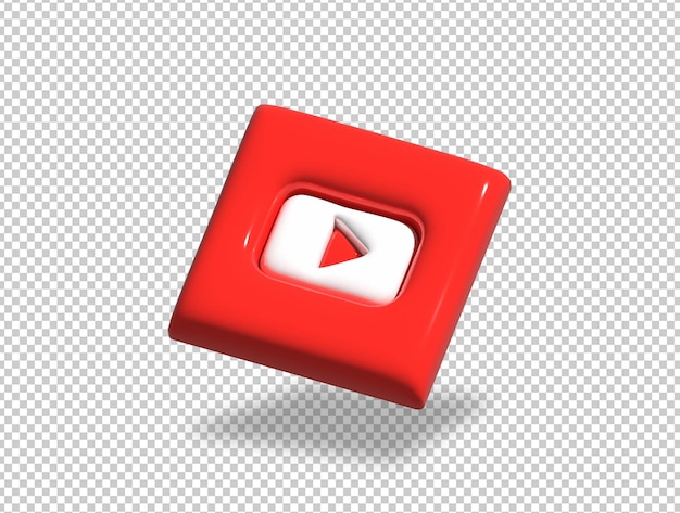 PSD 3d logo social media youtube