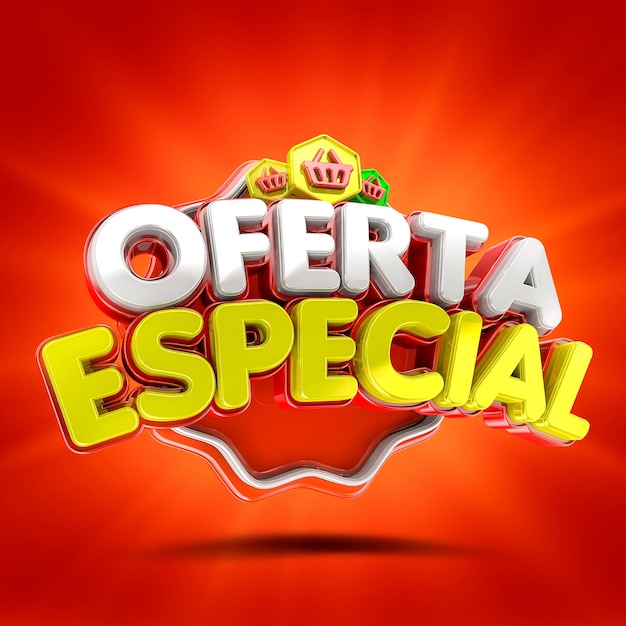 PSD logo 3d offerta speciale offerta speciale