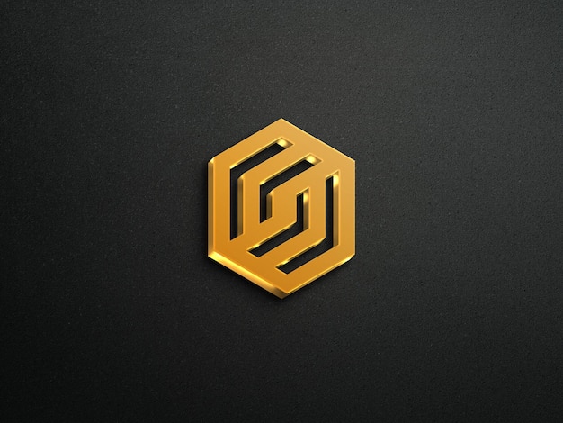 3D-logomodel met gouden effect