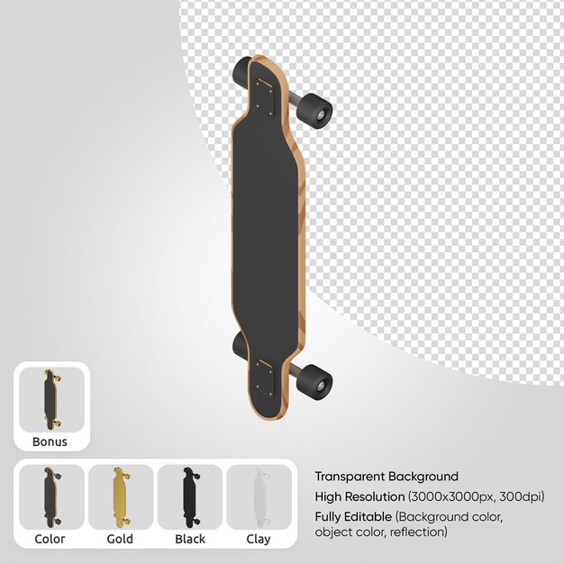 PSD longboard 3d