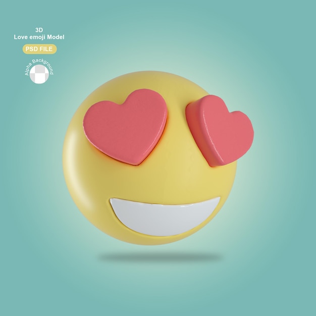 3D love emoji