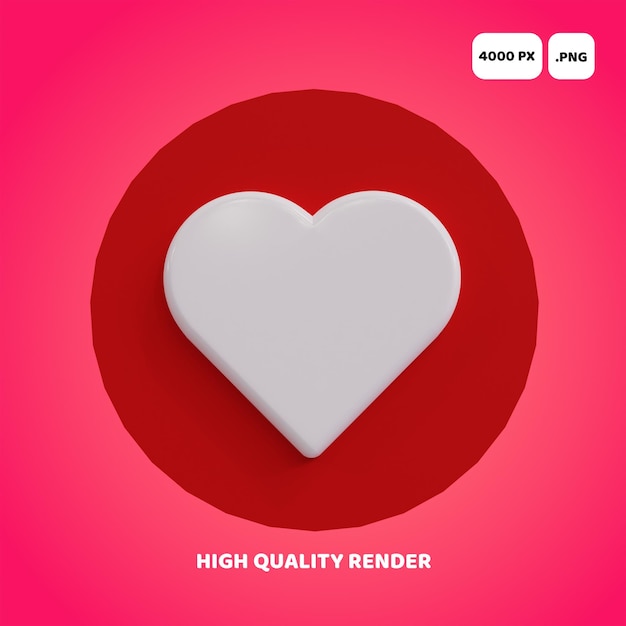 3D Love Icon