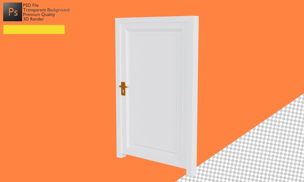 3d low poly door