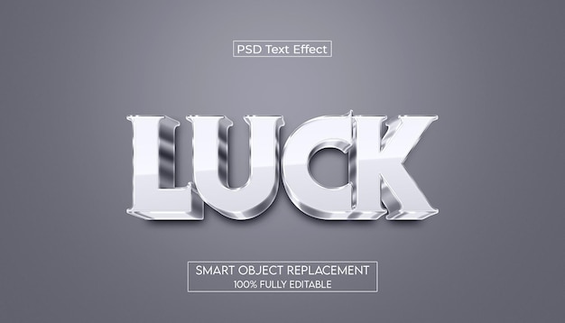 Эффект редактируемого текста 3d luck