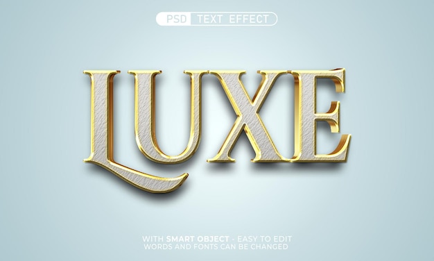 PSD 3d luxe editable font style