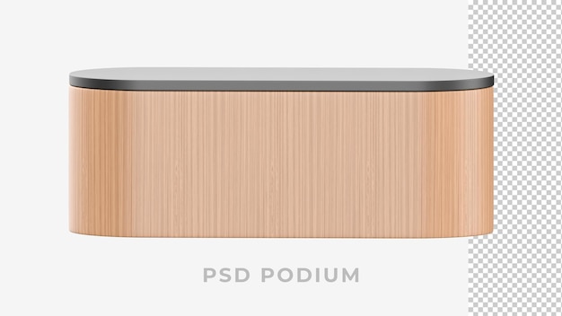 3D luxe houten lang podium