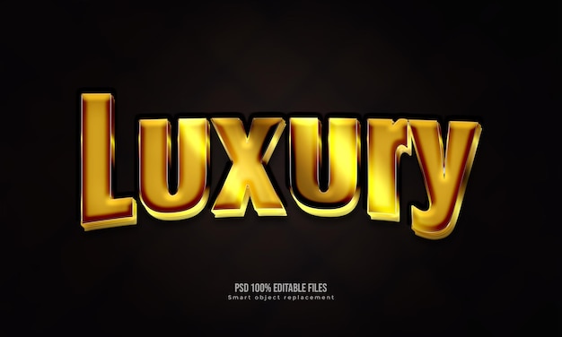 PSD 3d luxury editable text effect