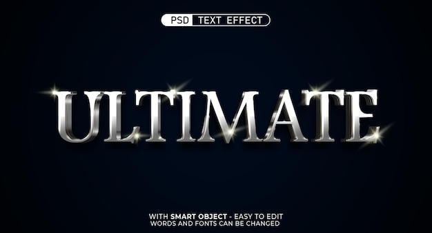 3d роскошный текст, идеальный редактируемый стиль шрифта
