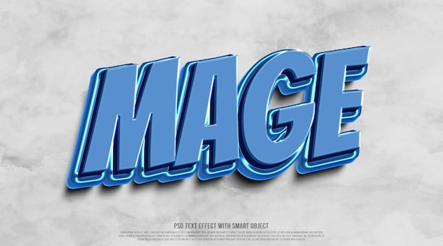 3d mage editable text effect mockup template