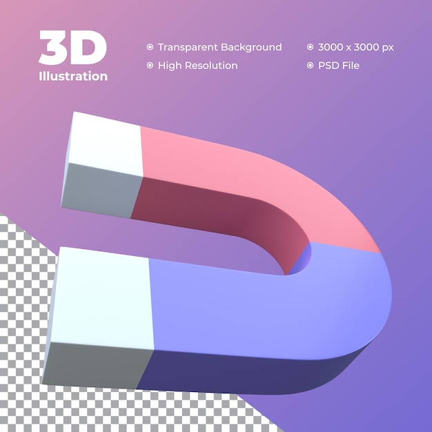 PSD 3dマグネットアイコン