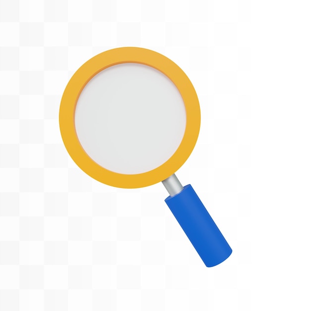 3d magnifying glass png