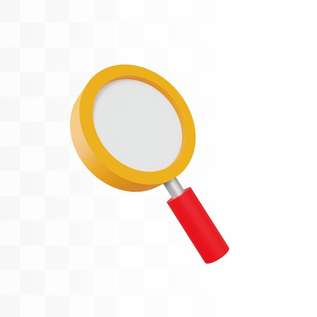 3d magnifying glass png