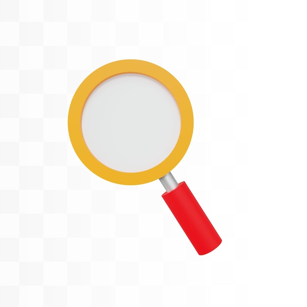 3d magnifying glass png