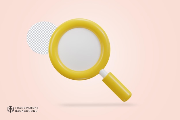 PSD 3d magnifying glass seo icon