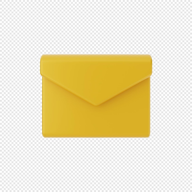 3d mail message envelope icon