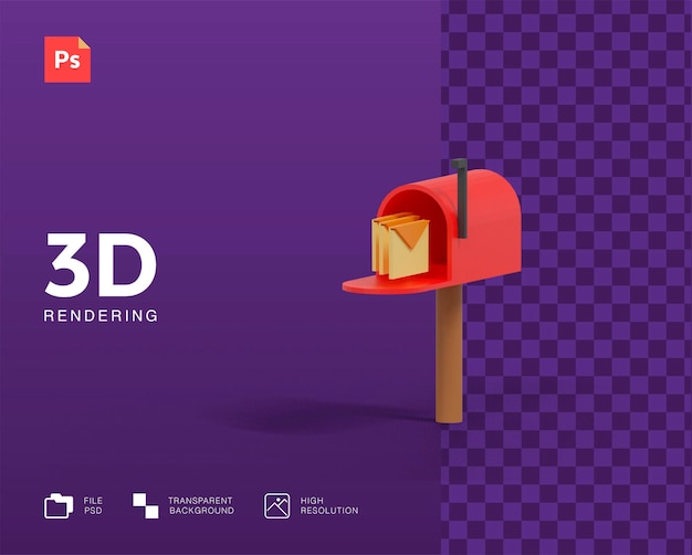 3D 사서함 아이콘