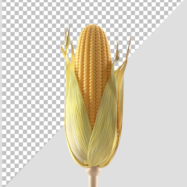 3d maïs geïsoleerd op een doorzichtige achtergrond