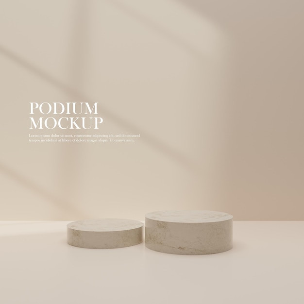 3d makieta podium z efektem nakładki cienia dla produktu