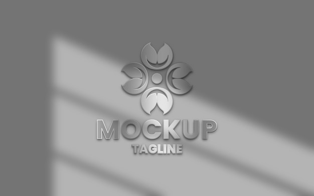 3D makietka logo na ścianie