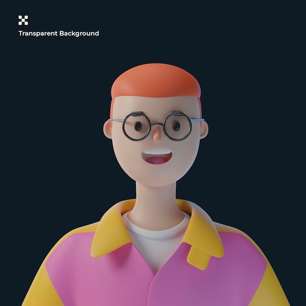 3d male cartoon character avatar