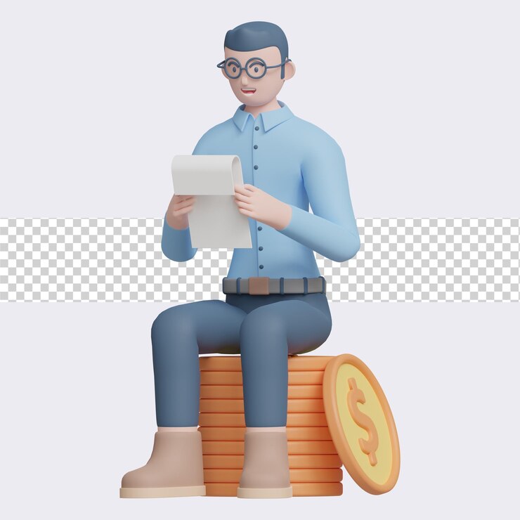 3D мужской мультипликационный персонаж