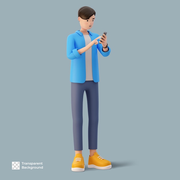 3D мужской мультипликационный персонаж