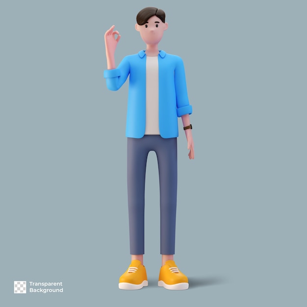 Personaggio dei cartoni animati maschio 3d