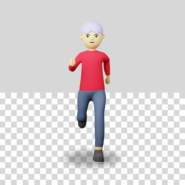 PSD corsa di personaggi maschili 3d