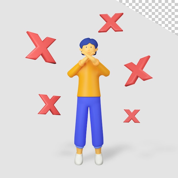3 d の男性キャラクターが間違っている