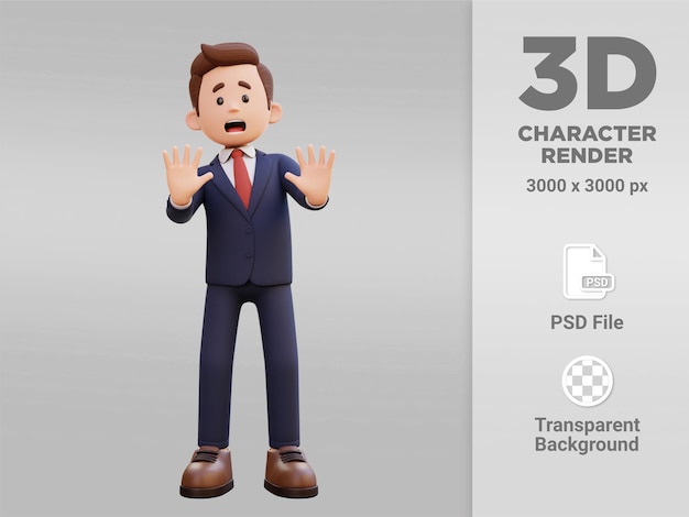 3d male character stress and refused pose