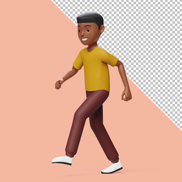 3d male character walking