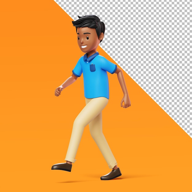 3d male character walking