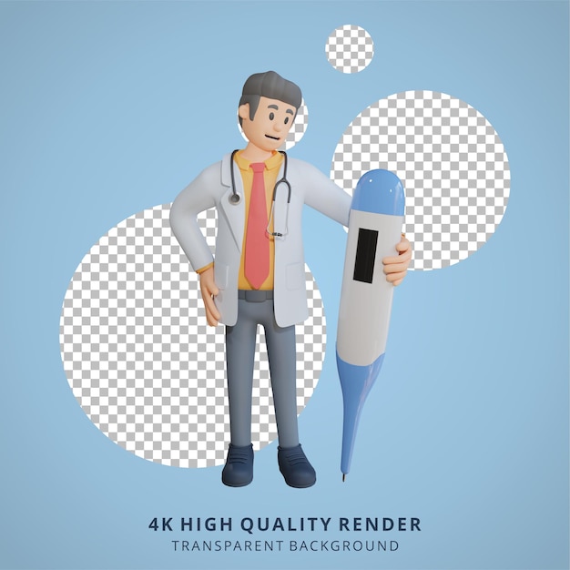 3d male doctor character design illustration