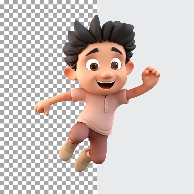 3d male jumping character