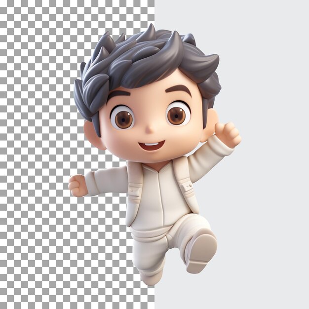 3d male jumping character