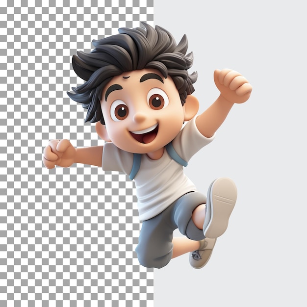 3d male jumping character