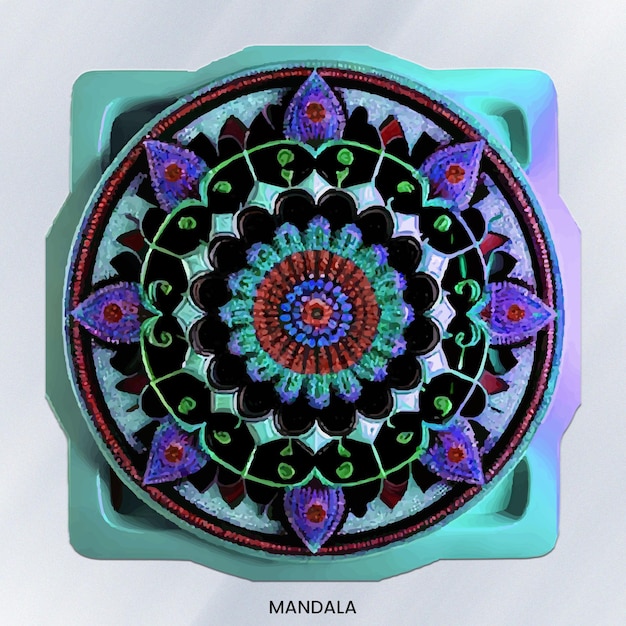 PSD 3d mandala na wizytówkę ślubną