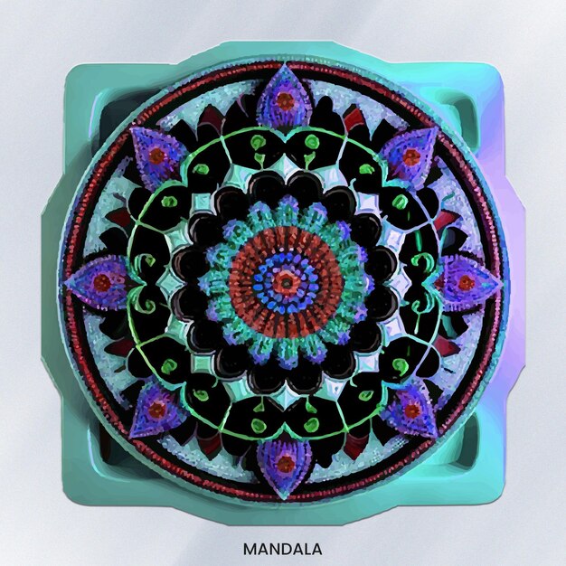 PSD 3d mandala for wedding invitation card