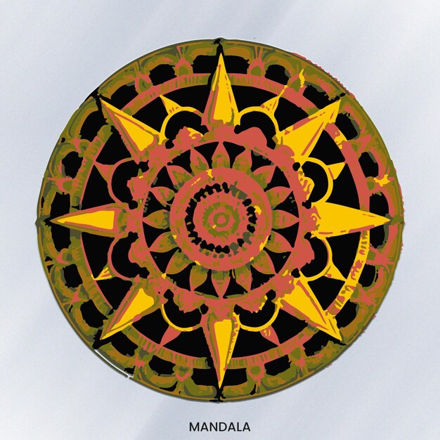 Mandala 3d per la carta d'invito al matrimonio