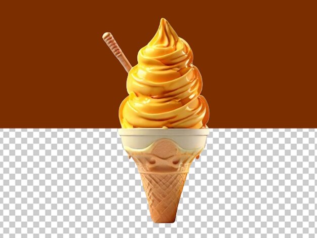 PSD 3d mango flavor icecream