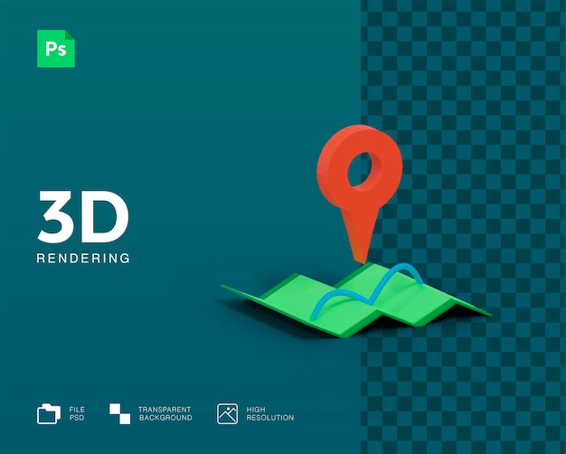 PSD 3dマップアイコン